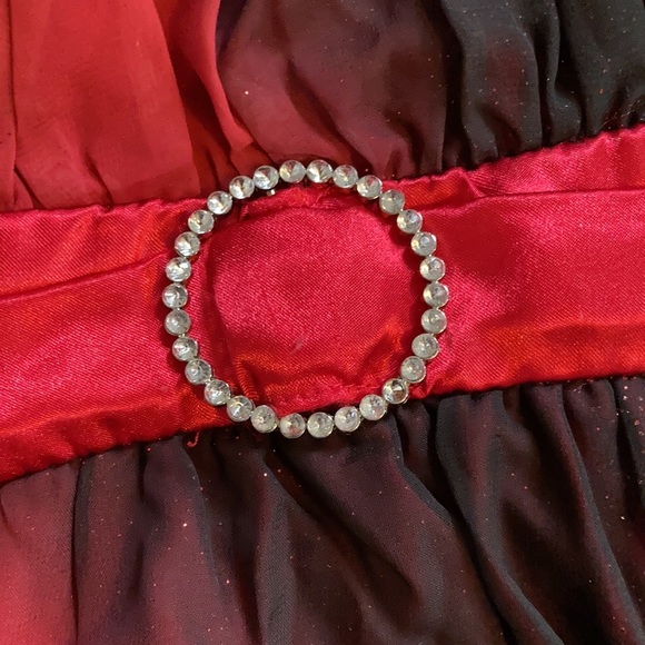 Holiday Editions Red and Black Glitter Dress 10/12 - Picture 2 of 9